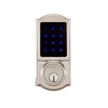 COPPER CREEK Heritage Single Cylinder Smart Electronic Deadbolt, Satin Stainless DBZH3410SS